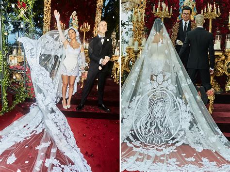 How Kourtney Kardashian's Wedding Veil Is a Subtle Tribute to .